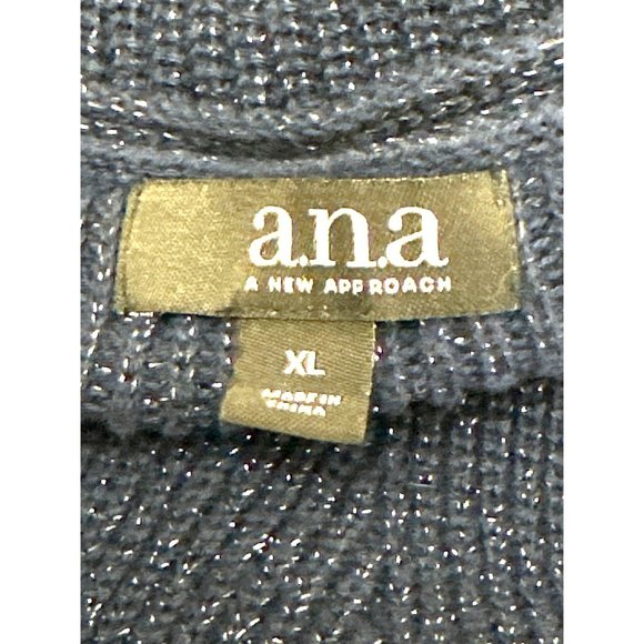 A.N.A. A New Approach Black Red Purple Geometric Print Roll Tab Sleeves Size XL - Picture 5 of 10